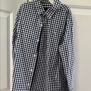Vineyard Vines Boys Navy Checked shirt EUC